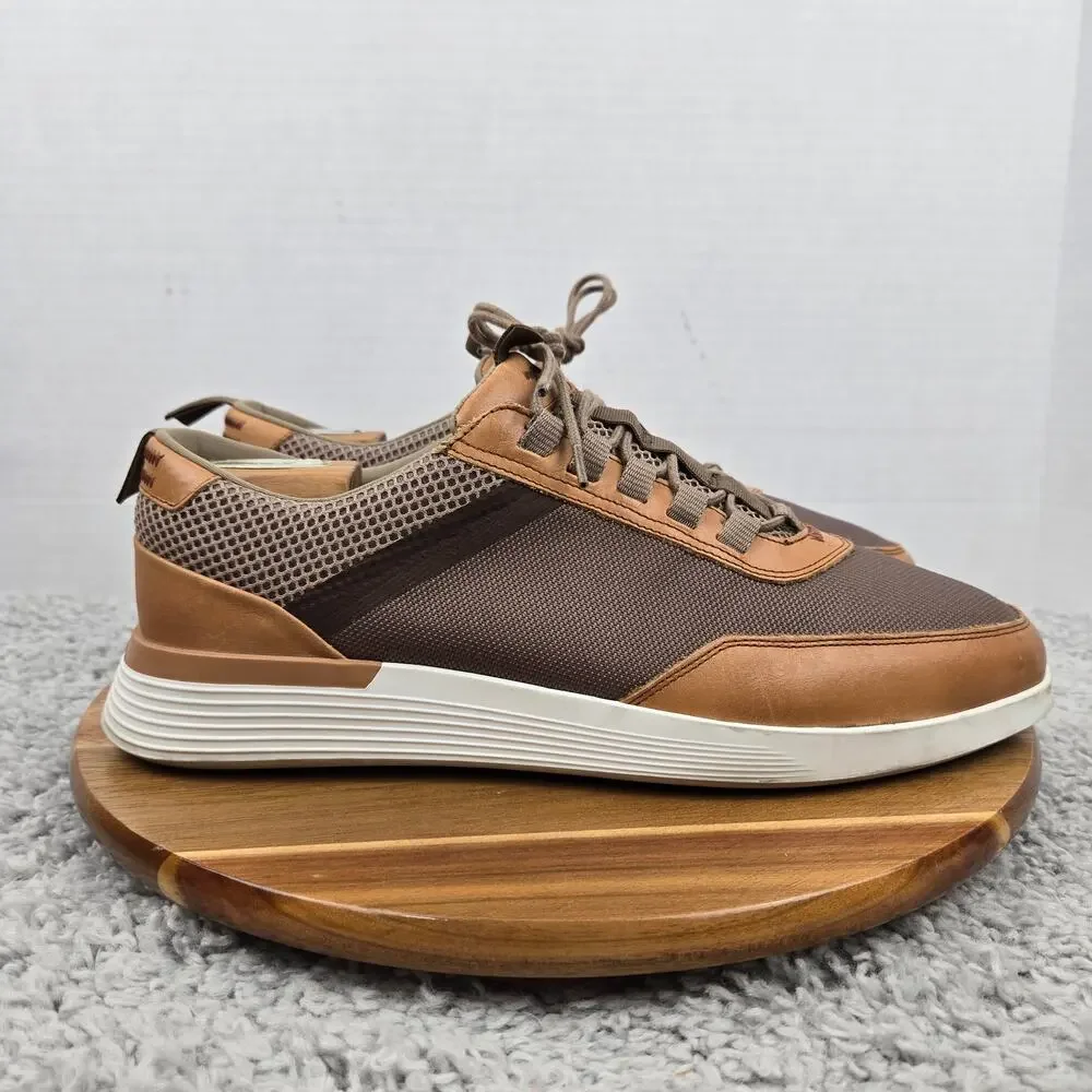 Wolf and Shepherd Mens 10 Crossover Victory Trainer Khaki Honey Brown Sneaker